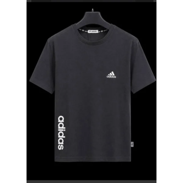Футболка Adidas Brend Premium подвійний логотип чоловіча/унісекс
